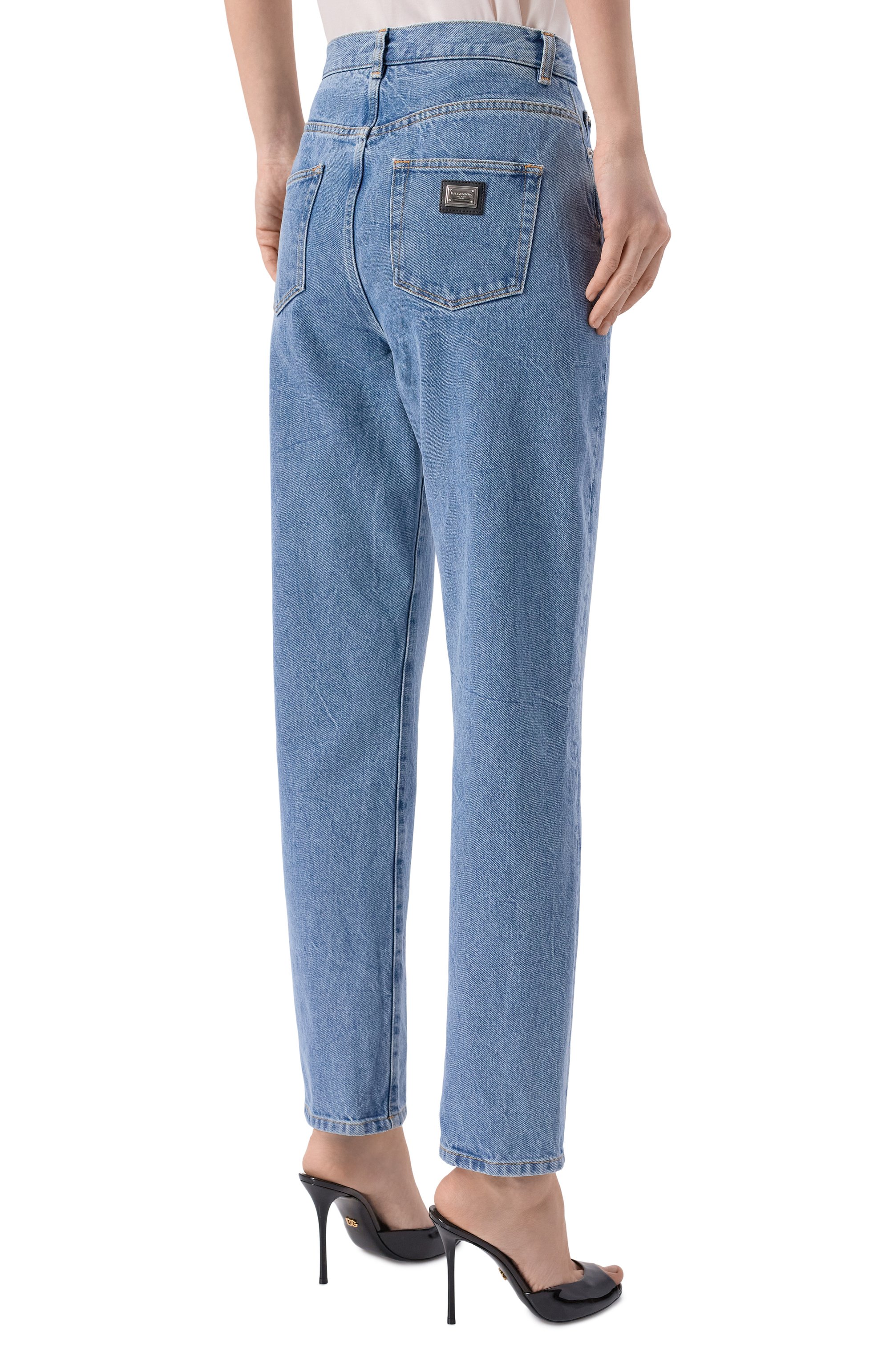 Джинсы DOLCE & GABBANA голубого цвета по цене 82500 руб., арт. FTBXDD/G901U, фото 4 Джинсы DOLCE & GABBANA, арт. FTBXDD/G901U, фото 4