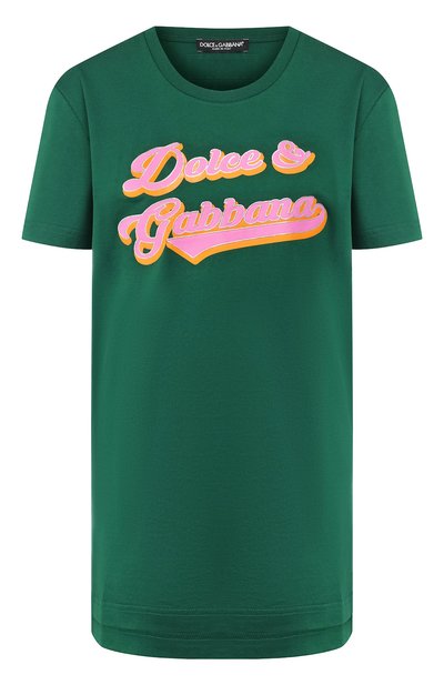 Женская хлопковая футболка DOLCE & GABBANA, арт. F8K74T/G7SBA