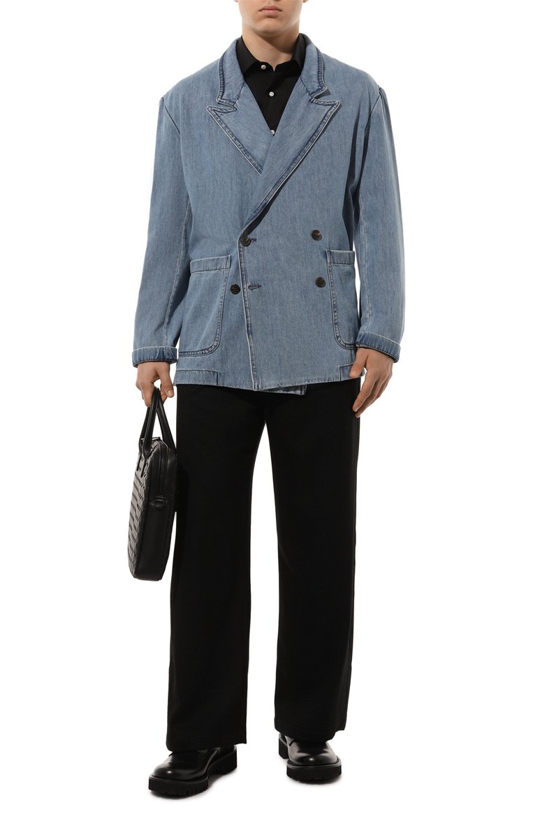Мужская портфель BOTTEGA VENETA черного цвета, арт. 601065/V3US2 | Фото 7 (Размер: large; Драгоценные камни: Проставлено; Материал сплава: Проставлено; Материал: Натуральная кожа; Ремень/цепочка: На ремешке; Сумки-технические: Портфели)