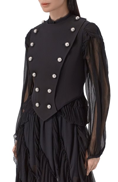 Хлопковый жилет ANN DEMEULEMEESTER, арт. B0014201/FA709, фото 3