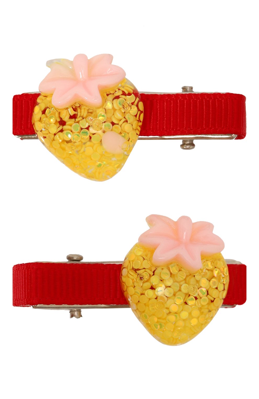 Комплект из двух заколок JUNEFEE красного цвета по цене 1090 руб., арт. 6766, фото 1 Комплект из двух заколок JUNEFEE, арт. 6766, фото 1