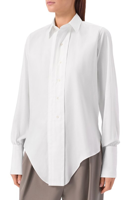 Хлопковая рубашка Maison Margiela S29DT0006/M35308 Белый  S29DT0006/M35308 Фото 3