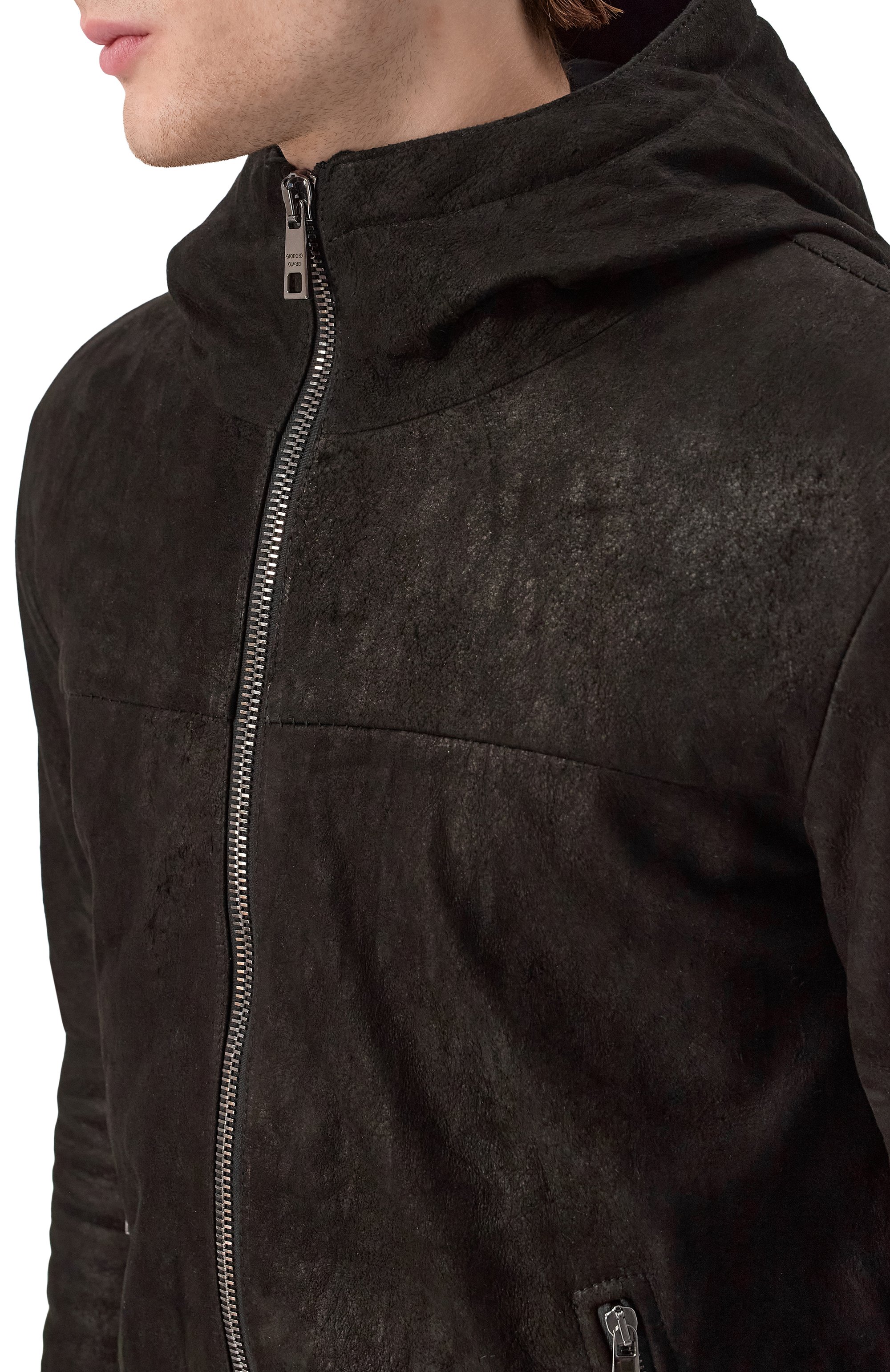 Кожаный бомбер GIORGIO BRATO, арт. GU26F14096NAPSTM, фото 5