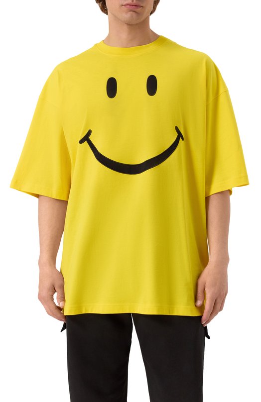 Хлопковая футболка Moschino V0723/5241 Жёлтый  V0723/5241 Фото 3