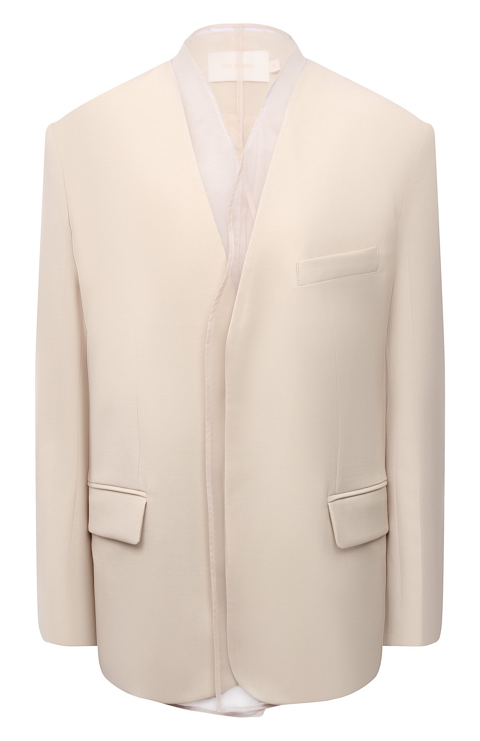 Жакет LOW CLASSIC бежевого цвета по цене 66550 руб., арт. L0W21SS_BZ05NU, фото 1 Жакет LOW CLASSIC, арт. L0W21SS_BZ05NU, фото 1