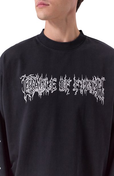Хлопковый лонгслив vetements x cradle of filth VETEMENTS, арт. UCF76LS100B, фото 5