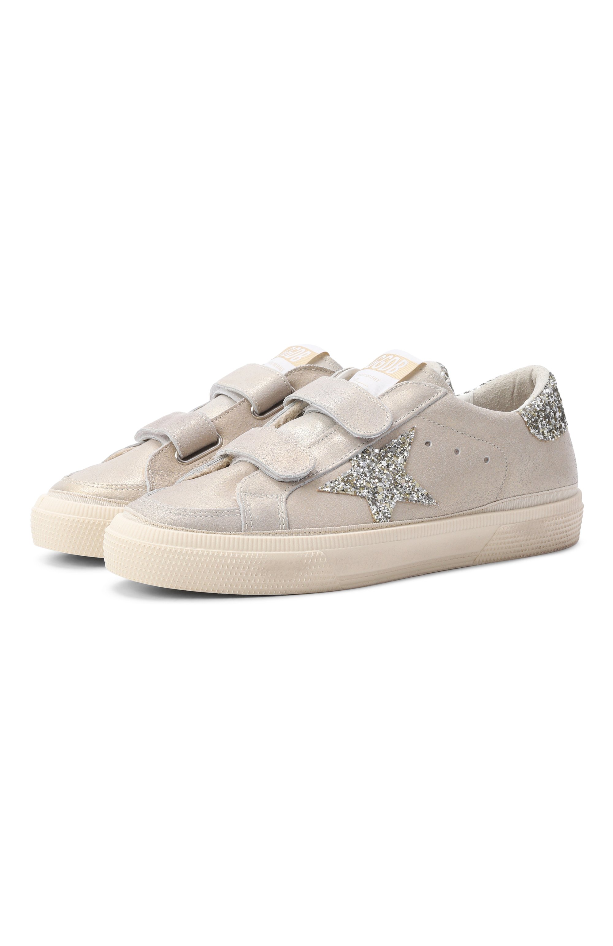 Кожаные кеды may GOLDEN GOOSE DELUXE BRAND золотого цвета по цене 48400 руб., арт. GTF00198.F008077, фото 1 Кожаные кеды may GOLDEN GOOSE DELUXE BRAND, арт. GTF00198.F008077, фото 1