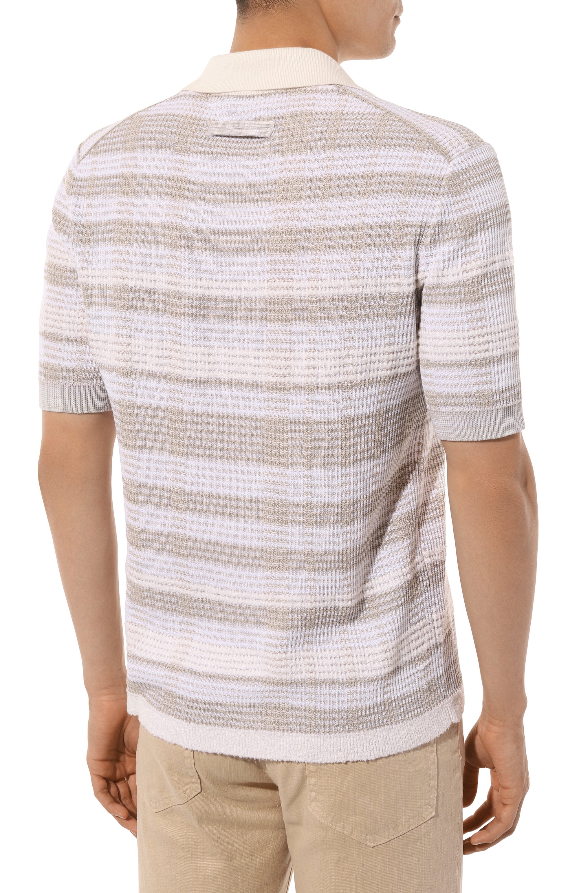 Поло из хлопка и шелка ZEGNA, арт. UDF63A7/C32, фото 4