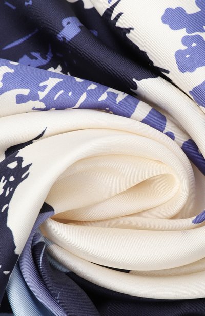 Шелковый платок ELIE SAAB синего цвета по цене 49350 руб., арт. SE9090ST754, фото 3 Шелковый платок ELIE SAAB, арт. SE9090ST754, фото 3