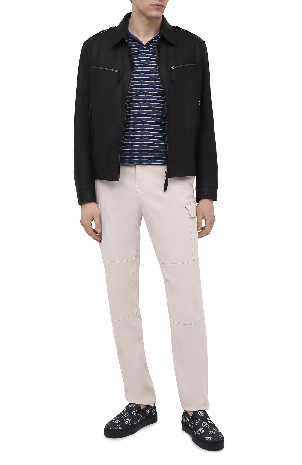 Текстильные слипоны GIORGIO ARMANI синего цвета по цене 59950 руб., арт. X2X138/XD226, фото 2 Текстильные слипоны GIORGIO ARMANI, арт. X2X138/XD226, фото 2