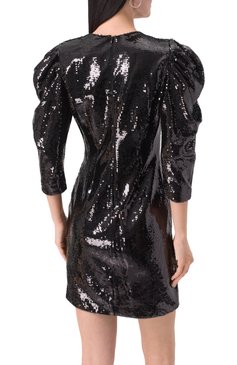 Женское платье с отделкой пайетками THE KOOPLES черного цвета, арт. FR0B30023K | Фото 4 (Рукава: Длинные; Длина Ж (юбки, платья, шорты): Мини; Женское Кросс-КТ: Платье-одежда; Случай: Коктейльный; Стили: Гламурный; Материал внешний: Синтетический материал; Автоматизация состава: Проставлено; Автоматизация ТО: Проставлено)