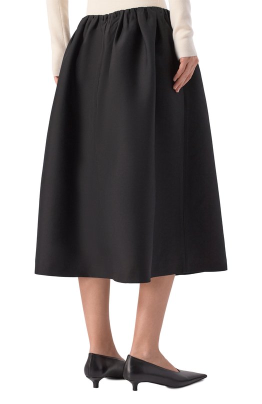 Юбка из шерсти и шелка TOTEME 261-WRB0389-FB0567 Чёрный  261-WRB0389-FB0567 Фото 4