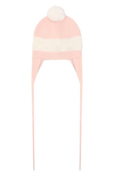 Шерстяная шапка BABY T розового цвета по цене 4995 руб., арт. 20AI114CU, фото 1 Шерстяная шапка BABY T, арт. 20AI114CU, фото 1