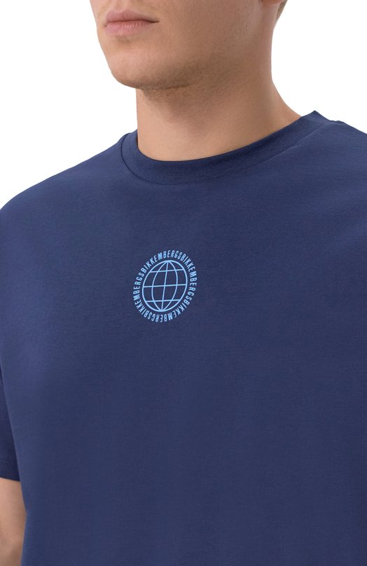 Хлопковая футболка Dirk Bikkembergs BMT1566 Синий  BMT1566 Фото 5