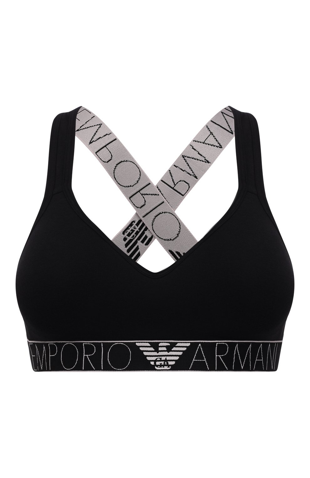 Бра-топ EMPORIO ARMANI черного цвета по цене 6560 руб., арт. 163995/1P227, фото 1 Бра-топ EMPORIO ARMANI, арт. 163995/1P227, фото 1