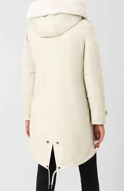 Хлопковая парка с капюшоном из меха кролика WOOLRICH, арт. WWCPS2629/LM10, фото 4