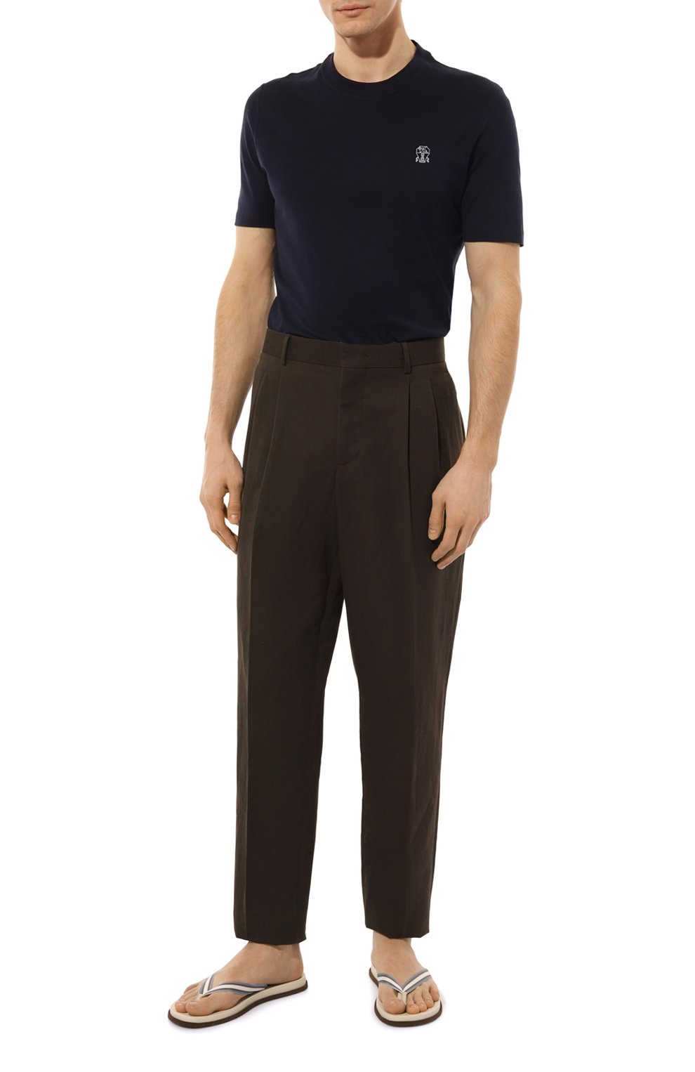 Текстильные шлепанцы BRUNELLO CUCINELLI, арт. MZUNAVH300, фото 2