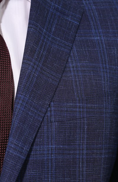 Пиджак из смеси шерсти и шелка CANALI синего цвета по цене 187500 руб., арт. 23291/BF01052/116, фото 5 Пиджак из смеси шерсти и шелка CANALI, арт. 23291/BF01052/116, фото 5