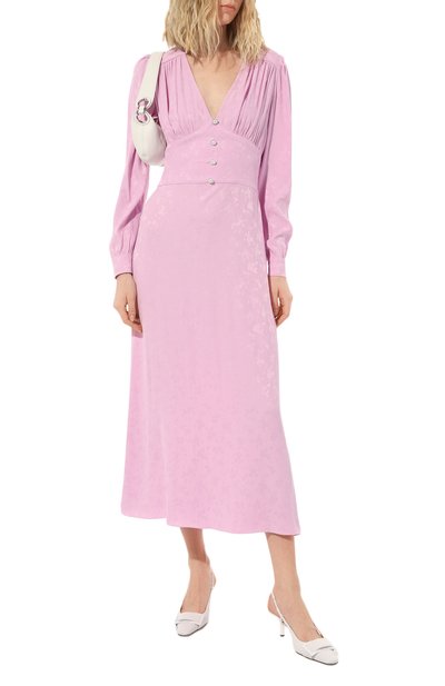 Платье из вискозы LOOM BY RODINA розового цвета по цене 39500 руб., арт. LBR-DROLG, фото 2 Платье из вискозы LOOM BY RODINA, арт. LBR-DROLG, фото 2