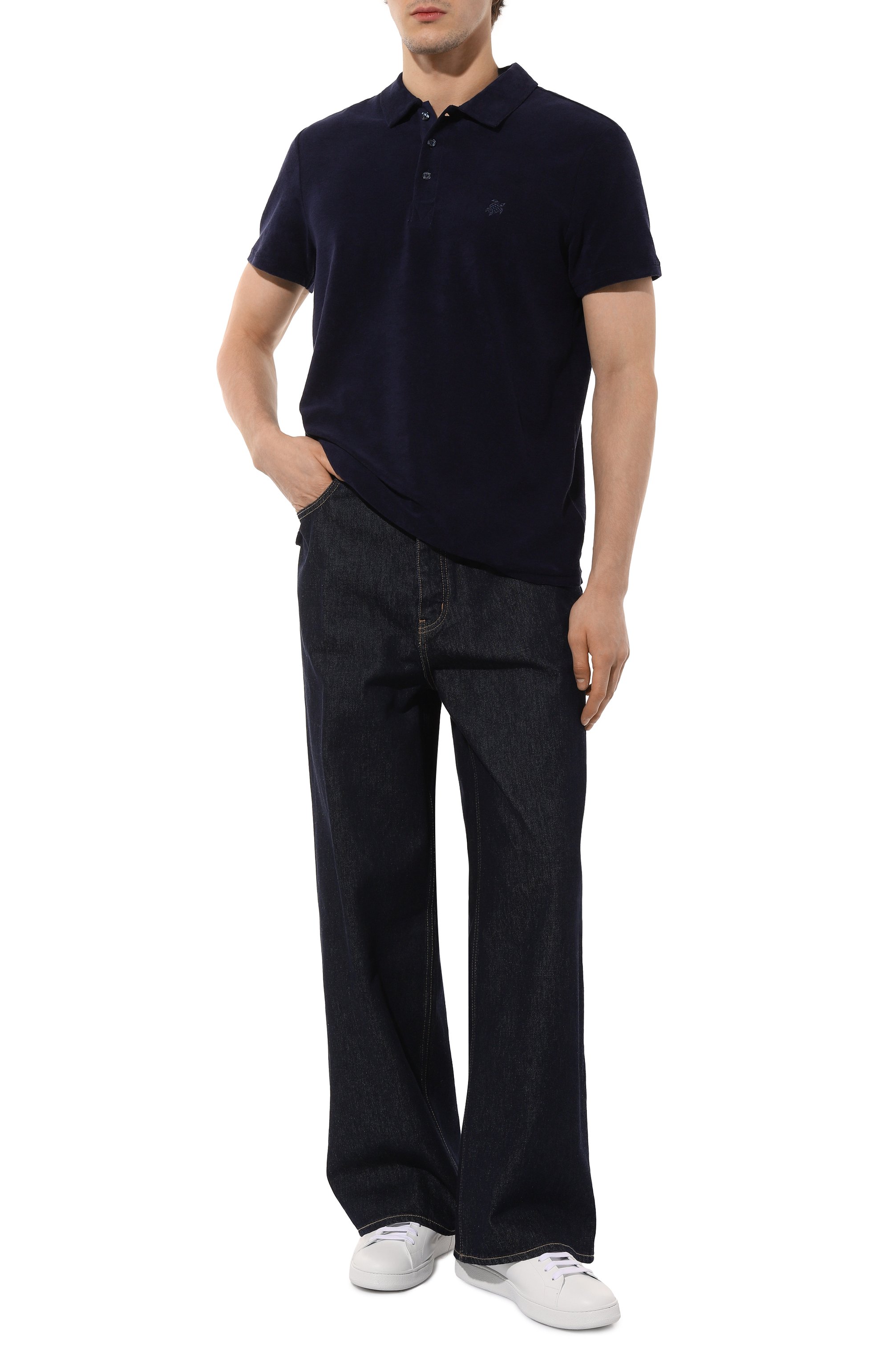 Хлопковое поло VILEBREQUIN темно-синего цвета по цене 24400 руб., арт. PHE/C3Q00N, фото 2 Хлопковое поло VILEBREQUIN, арт. PHE/C3Q00N, фото 2