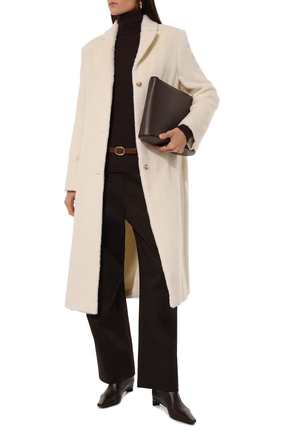 Шерстяное пальто LOULOU DE SAISON кремового цвета по цене 119000 руб., арт. DANIELLE, фото 2 Шерстяное пальто LOULOU DE SAISON, арт. DANIELLE, фото 2