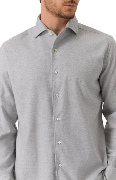 Рубашка из хлопка и кашемира CORNELIANI серого цвета по цене 46850 руб., арт. 26P156-2611629, фото 5 Рубашка из хлопка и кашемира CORNELIANI, арт. 26P156-2611629, фото 5