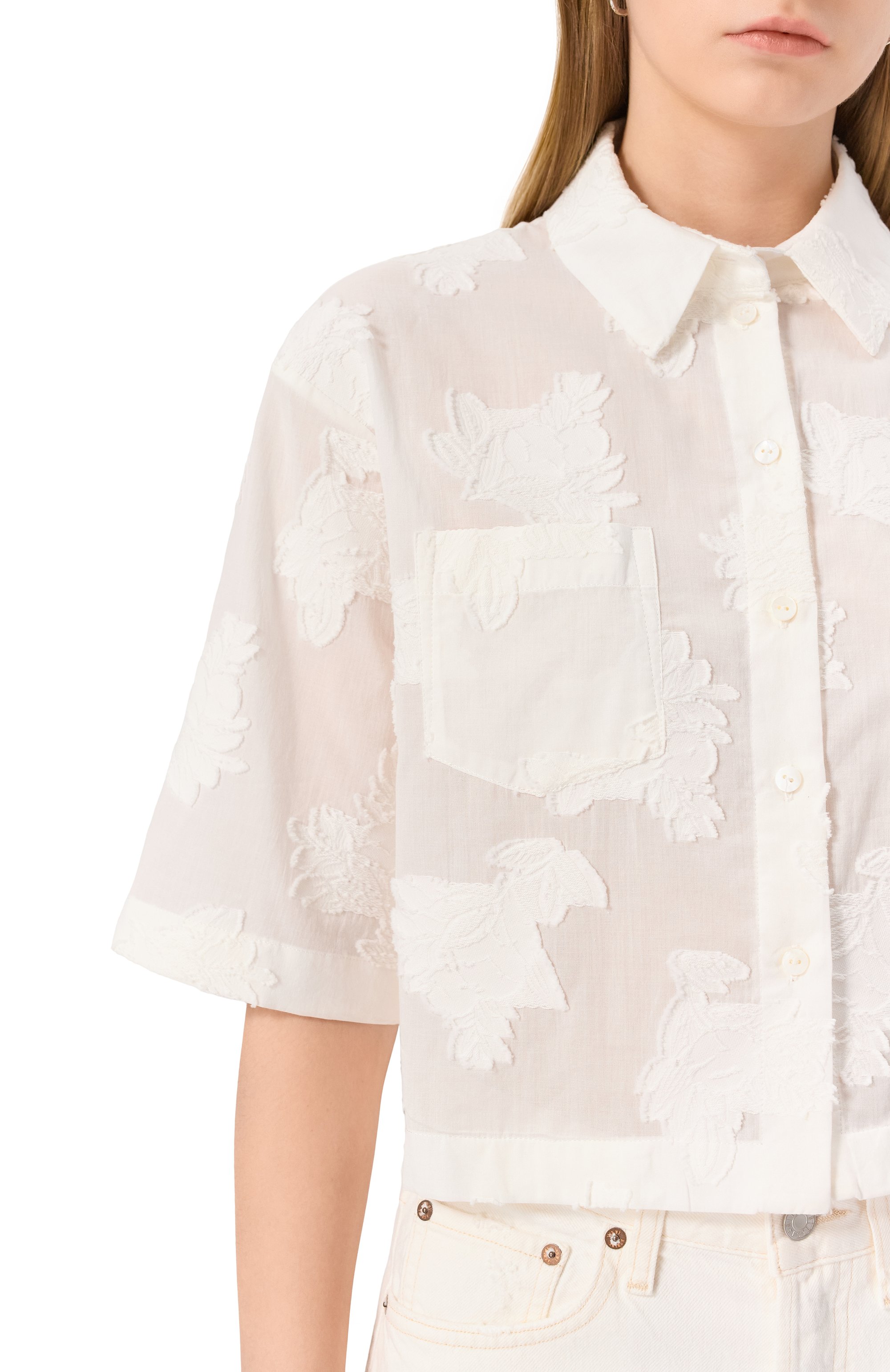 Хлопковая рубашка FREEAGE, арт. WS25.BL019.1010.101, фото 5