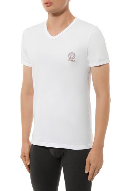 Хлопковая футболка VERSACE, арт. AUU01004/1A10011, фото 3