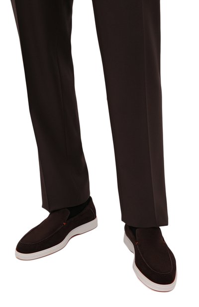 Замшевые лоферы SANTONI, арт. MGDG17824BARSYKST60, фото 3