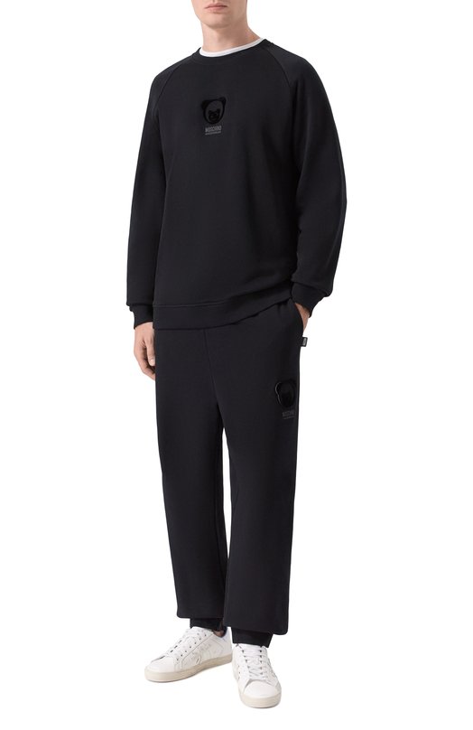 Хлопковый свитшот Moschino A1707/4418 Чёрный  A1707/4418 Фото 2
