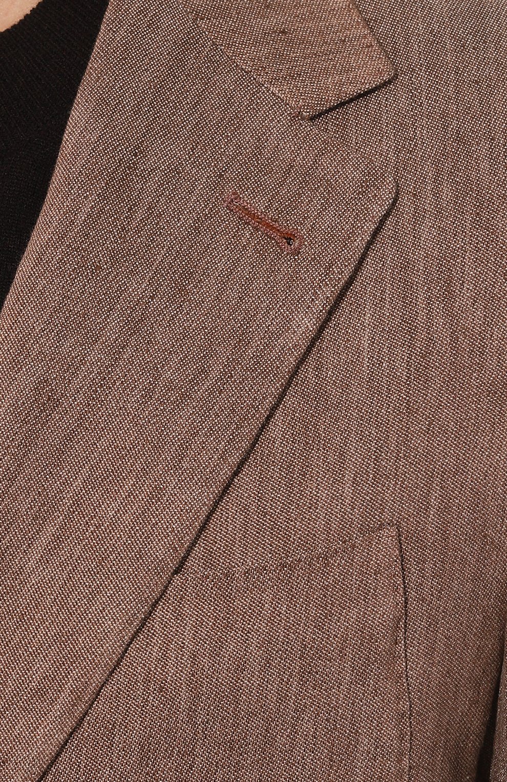 Костюм изо льна и хлопка CANALI коричневого цвета по цене 129500 руб., арт. 20276/53/AE02520/0UTLET AW22-23, фото 6 Костюм изо льна и хлопка CANALI, арт. 20276/53/AE02520/0UTLET AW22-23, фото 6