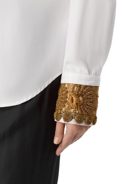 Хлопковая рубашка DRIES VAN NOTEN белого цвета по цене 142500 руб., арт. 262-010741/4445, фото 5 Хлопковая рубашка DRIES VAN NOTEN, арт. 262-010741/4445, фото 5