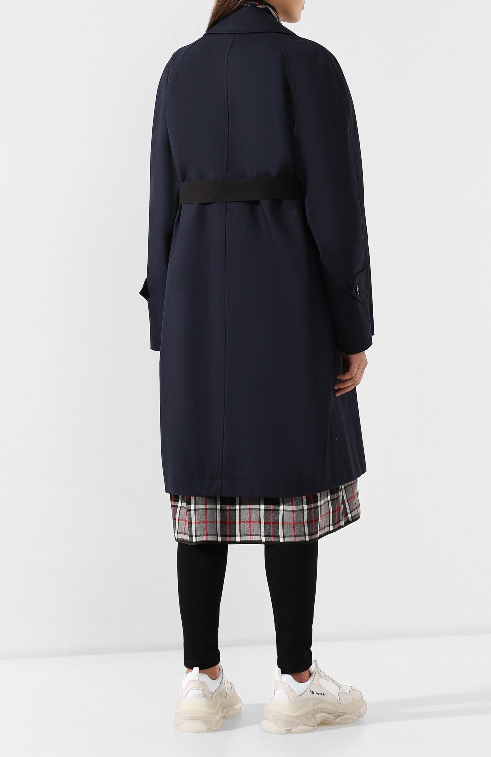 Хлопковое пальто BALENCIAGA темно-синего цвета по цене 299500 руб., арт. 557403/TDP06, фото 4 Хлопковое пальто BALENCIAGA, арт. 557403/TDP06, фото 4