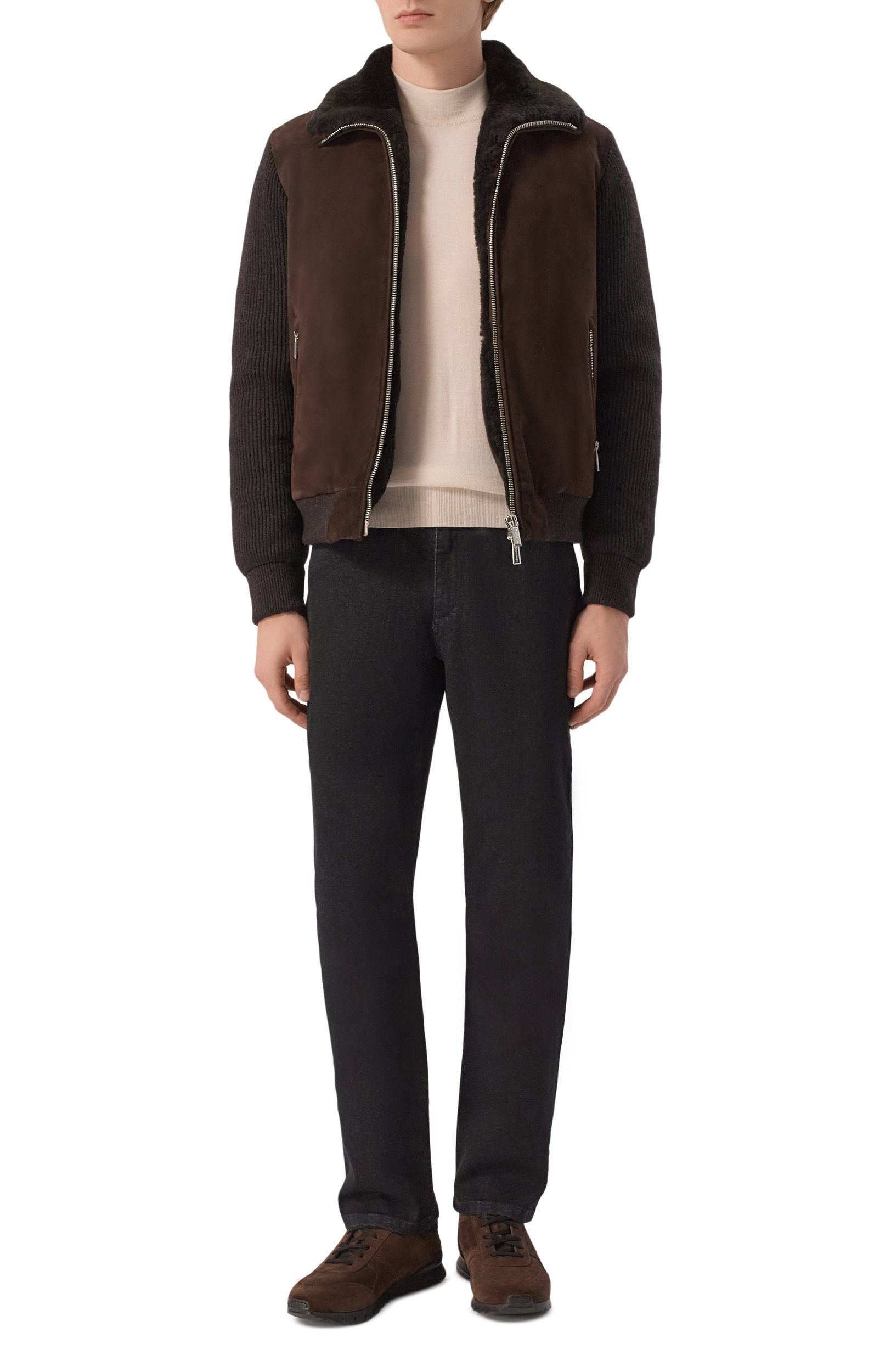 Замшевые кроссовки KITON, арт. USSA114N01490/FUR, фото 2