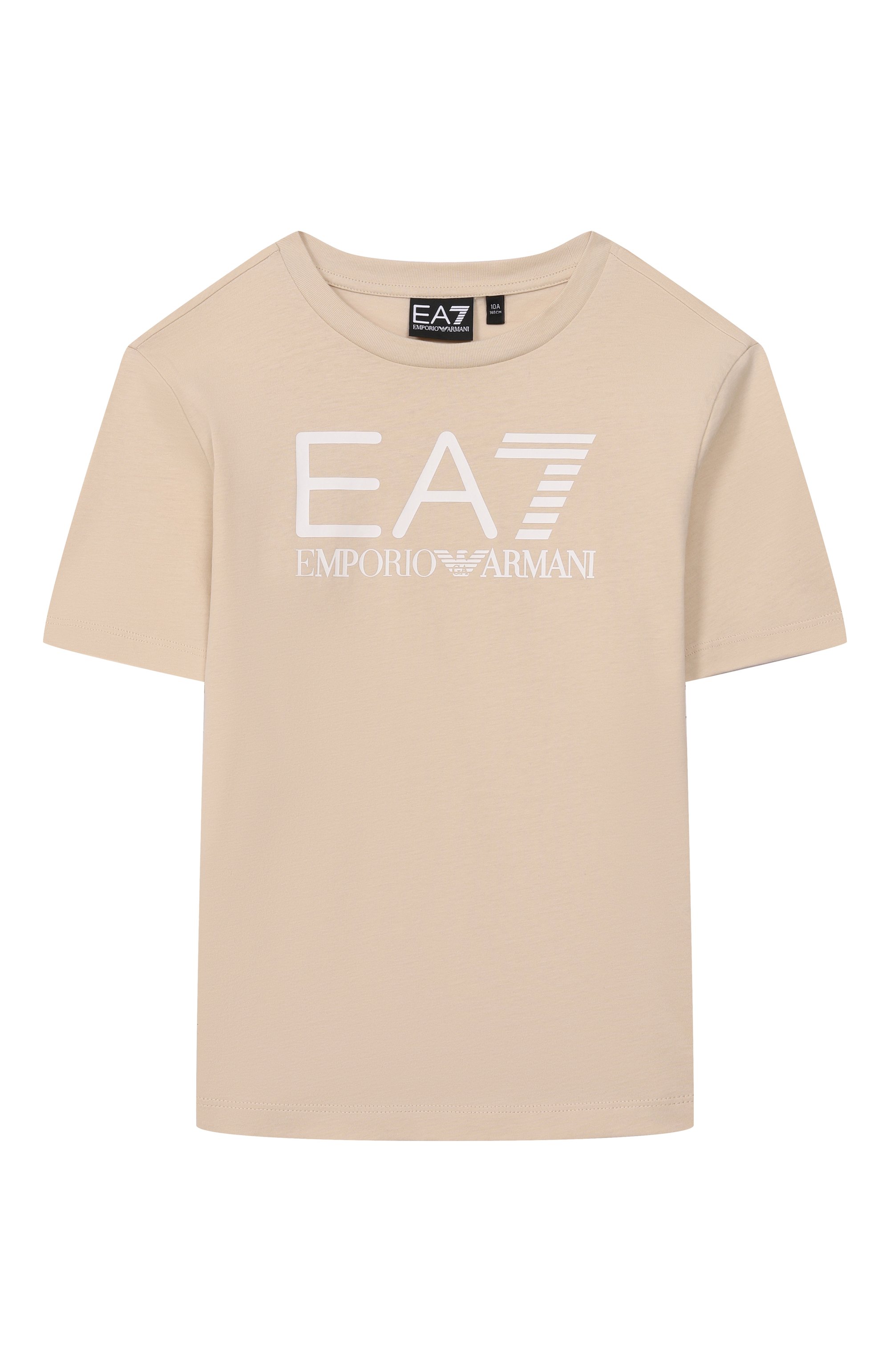 Комплект из футболки и шорт EA7 бежевого цвета по цене 9985 руб., арт. 7B000302/AF10375, фото 2 Комплект из футболки и шорт EA7, арт. 7B000302/AF10375, фото 2