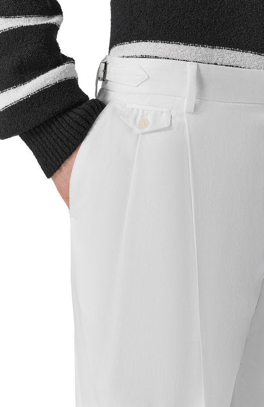 Хлопковые брюки Dolce & Gabbana GP1B9T/FU60K Белый  GP1B9T/FU60K Фото 5