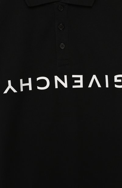 Хлопковое поло GIVENCHY черного цвета по цене 17700 руб., арт. H25163, фото 3 Хлопковое поло GIVENCHY, арт. H25163, фото 3