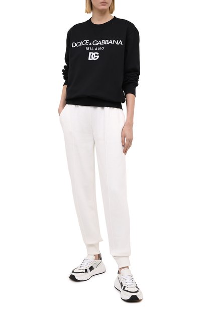 Хлопковый свитшот DOLCE & GABBANA черного цвета по цене 72150 руб., арт. F9I50Z/G7XJQ, фото 2 Хлопковый свитшот DOLCE & GABBANA, арт. F9I50Z/G7XJQ, фото 2
