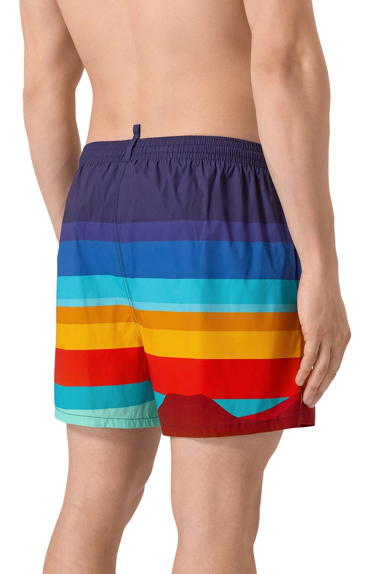 Мужские плавки-шорты DSQUARED2 разноцветного цвета, арт. D7B62630 | Фото 3 (Нос: Не проставлено; Материал внешний: Синтетический материал; Автоматизация состава: Проставлено; Мужское Кросс-КТ: плавки-шорты; Принт: С принтом; Детали: Без декора)