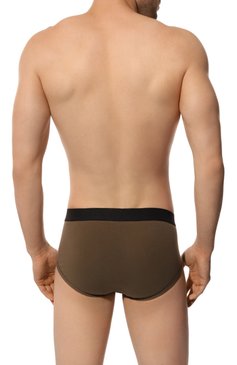 Мужские хлопковые хипсы ZEGNA хаки цвета, арт. N3L61/173 | Фото 3 (Материал внешний: Хлопок; Материал сплава: Проставлено; Нос: Не проставлено; Кросс-КТ: бельё; Трусы М: Хипсы; Мужское Кросс-КТ: Трусы)
