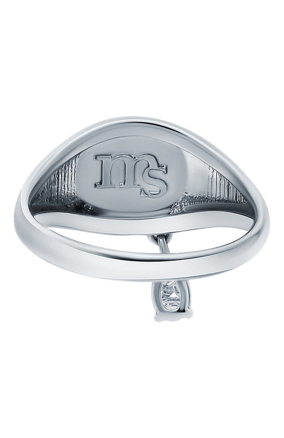 Кольцо-печатка с белым топазом MOONKA серебряного цвета по цене 8900 руб., арт. nc-sig-tpz-r, фото 3 Кольцо-печатка с белым топазом MOONKA, арт. nc-sig-tpz-r, фото 3