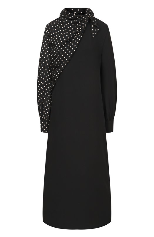 Шелковое платье Valentino 7B0VAH55/1MM Чёрный 7B0VAH55/1MM