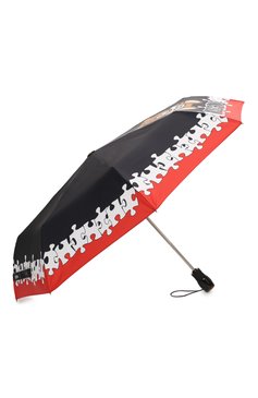 Женский складной зонт MOSCHINO черного цвета, арт. 8046-0PENCL0SE | Фото 2 (Материал: Текстиль, Металл, Синтетический материал; Материал сплава: Проставлено; Нос: Не проставлено)