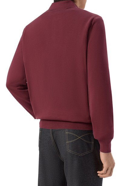 Хлопковое поло BRUNELLO CUCINELLI бордового цвета по цене 97350 руб., арт. M29800135, фото 4 Хлопковое поло BRUNELLO CUCINELLI, арт. M29800135, фото 4