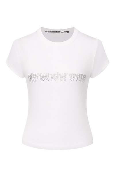 Женская футболка с отделкой стразами ALEXANDER WANG, арт. 1CC1261209
