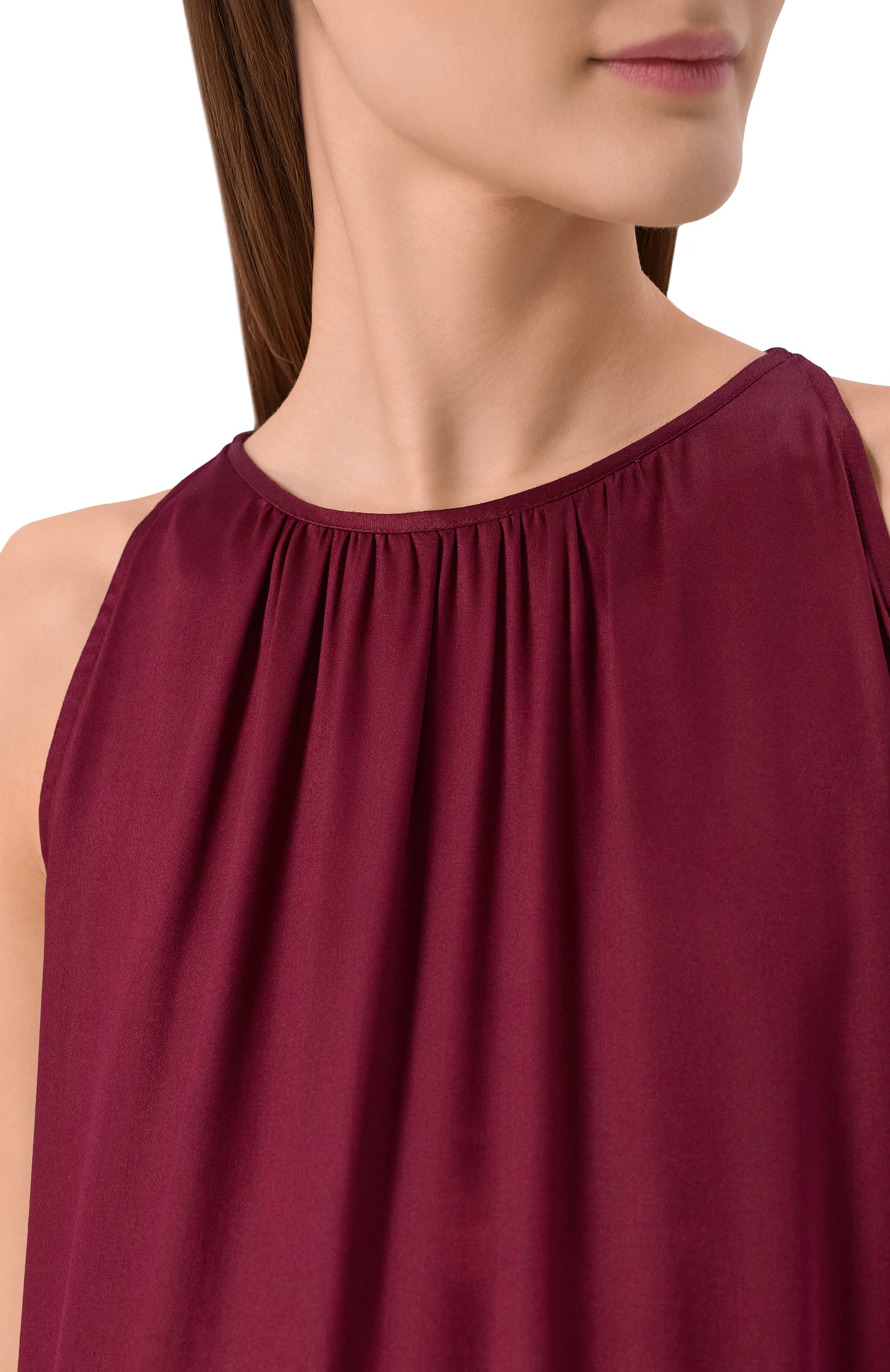 Атласное платье PIETRO BRUNELLI бордового цвета по цене 24400 руб., арт. AG2416/VIG001, фото 5 Атласное платье PIETRO BRUNELLI, арт. AG2416/VIG001, фото 5