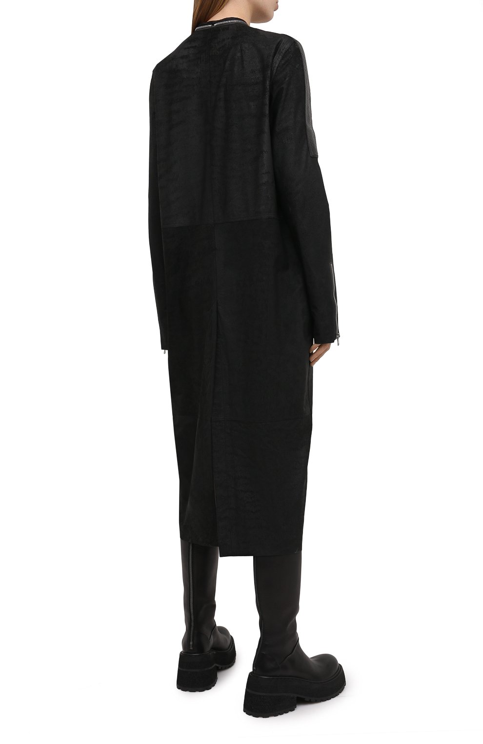Кожаное пальто RICK OWENS, арт. RP21S3945/LBAB, фото 4