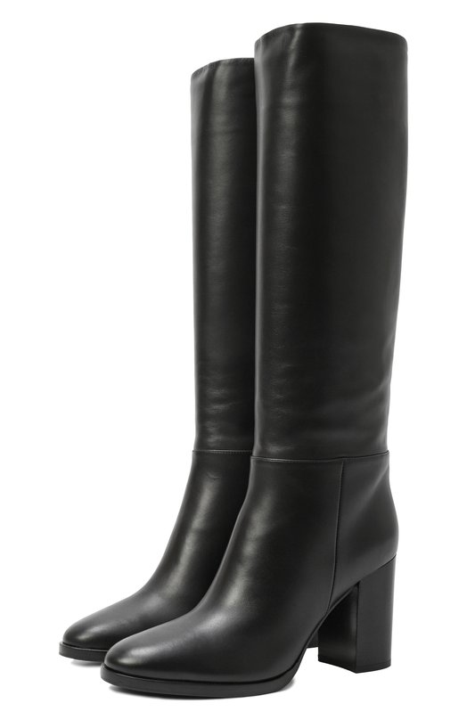 Кожаные сапоги Gianvito Rossi G80488.85CU0.VGUNENE Чёрный G80488.85CU0.VGUNENE