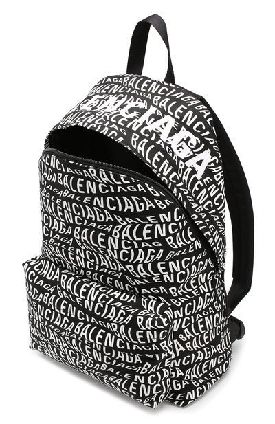 Текстильный рюкзак logo wave BALENCIAGA черно-белого цвета по цене 58650 руб., арт. 507460/9MIAN, фото 4 Текстильный рюкзак logo wave BALENCIAGA, арт. 507460/9MIAN, фото 4