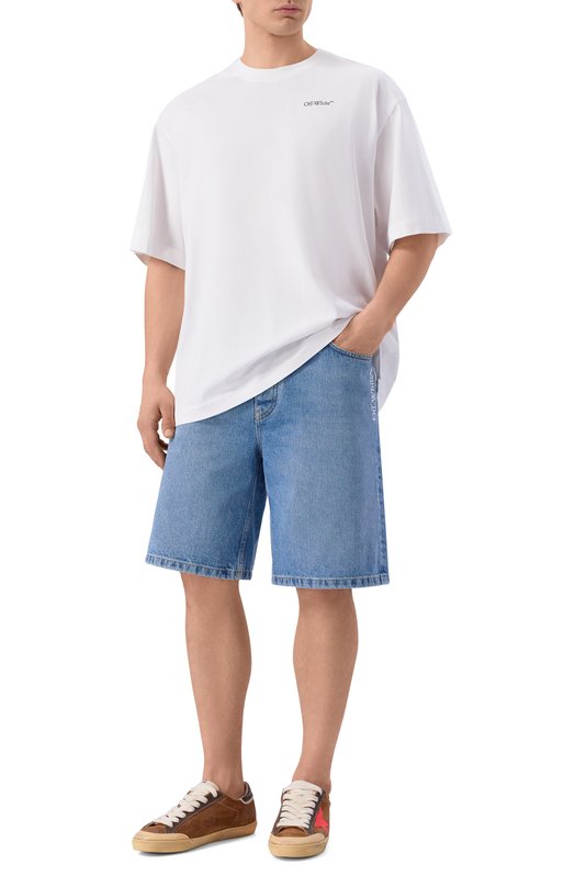 Джинсовые шорты Off-White 0MYC028S26DEN001 Синий  0MYC028S26DEN001 Фото 2